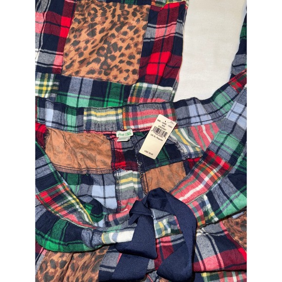 Aerie Plaid Patchwork Lounge Pants Leopard Print Sleepwear Women's XL - Picture 3 of 6